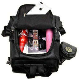 Tas wanita ransel stylish 2in1-Black